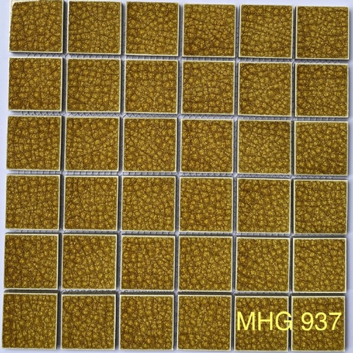 [MHG937] Gạch Mosaic Gốm Men Rạn 2 Lớp Màu Vàng 48x48