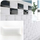 Gạch ốp tường men trắng trong nhà tắm, nhà vệ sinh, nhà bếp