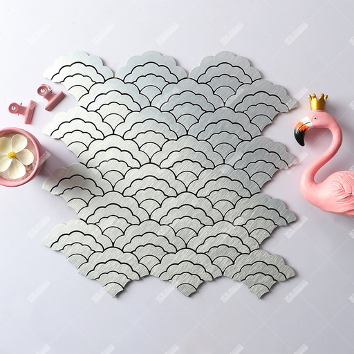 [101484482989] Tấm ốp tường nhà bếp và nhà tắm bằng nhựa nhôm dán dính PVC khảm mảnh ghép