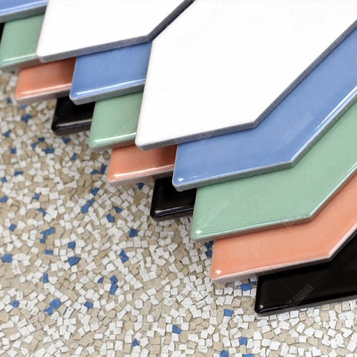 [106313397417] Gạch khảm men bóng men sứ hình ván sóng ốp tường nhà bếp và phòng tắm bán buôn