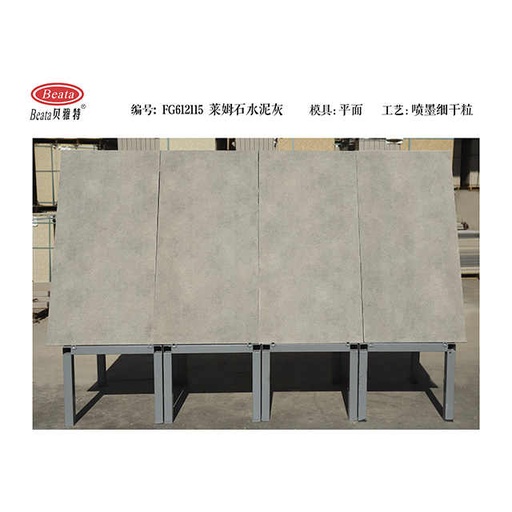 [106088451902] Gạch lát tường và sàn men sứ/gốm thiết kế hiện đại cho cảnh quan ngoài trời, màu xám xi măng đá vôi làm điểm nhấn