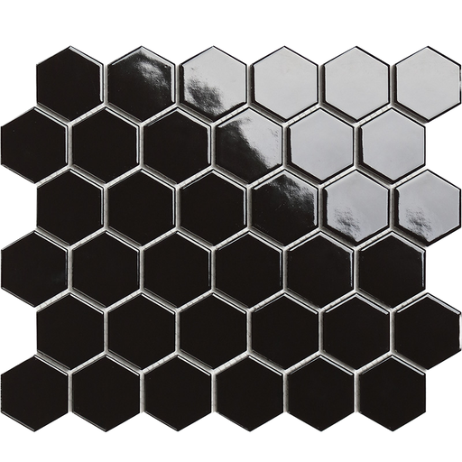 [10001105878781] Gạch khảm gốm đen hình lục giác hiện đại kháng khuẩn cho nhà bếp, phòng khách, biệt thự, khách sạn