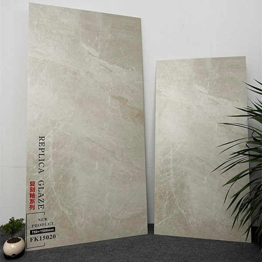 [106959495949] Gạch men giả đá hoa cương màu xám nhạt, bề mặt mờ, kích thước 750x1500mm & 600x1200mm