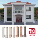 Gạch ốp cột đá hoa cương trắng kiểu cột La Mã giá rẻ, chất lượng cao