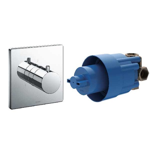 [TBV02103B_TBN01102B] Van chuyển hướng (2 đường nước ra) kèm phụ kiện âm tường, không kèm van dừng TBV02103B_TBN01102B