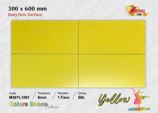 [M36YL1091] GẠCH ỐP LÁT APODIO M36YL1091 - MÀU VÀNG (MATT MỊN)