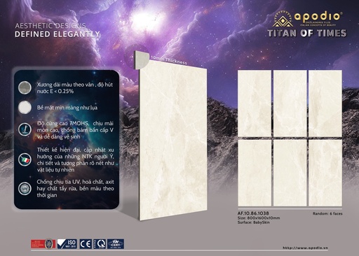 [AF.10.86.1038] Gạch ốp lát Apodio 80x160 AF.10.86.1038 (French Imperiale)