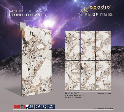 [AF.10.86.5070] Gạch ốp lát Apodio 80x160 AF.10.86.5070 (Patagonia)