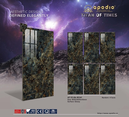 [AF.10.86.8041] Gạch ốp lát Apodio 80x160 AF.10.86.8041 (Labradorite)