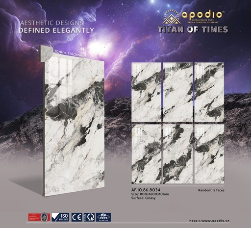 [AF.10.86.8034] Gạch ốp lát Apodio 80x160 AF.10.86.8034 (Tele Di Marmo)