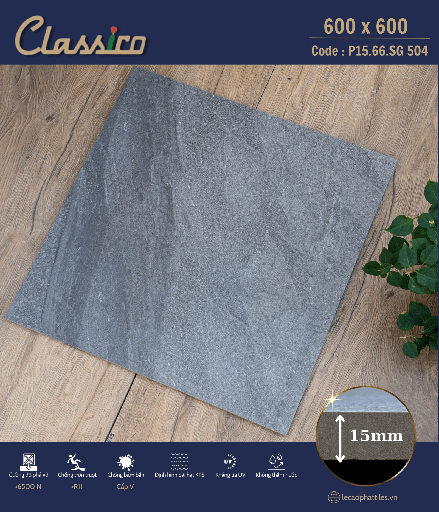 [P1566SG504] Gạch ốp lát Apodio CLASSICO P1566SG504 (Mờ) (15mm)