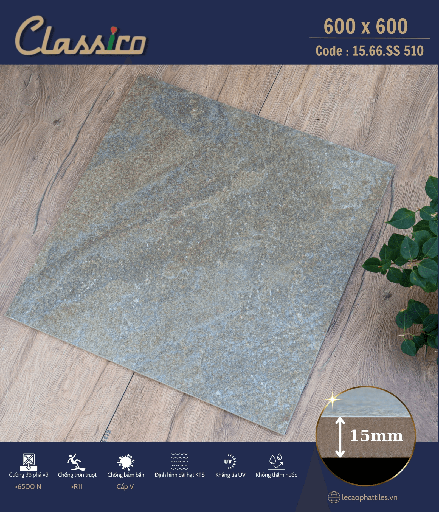 [1566SS510] Gạch ốp lát Apodio CLASSICO 1566SS510 (Matt) (15mm)