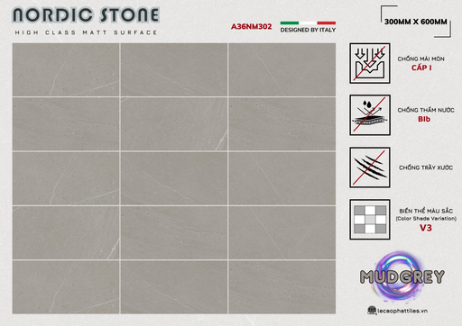 [A36NM302] Gạch ốp lát Apodio A36NM302 (Matt)