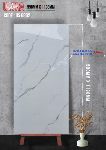 [APODIOUS6802(598x1198x5.8mm)] Gạch ốp lát Apodio US 6802 (598x1198x5.8mm)