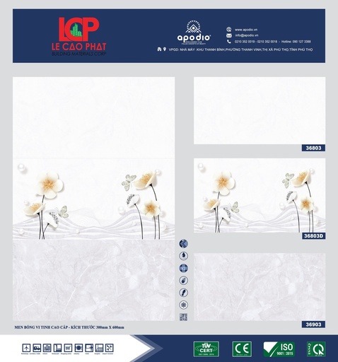 [3680336803D36903APODIO] Gạch ốp lát Apodio 36803 36803D 36903
