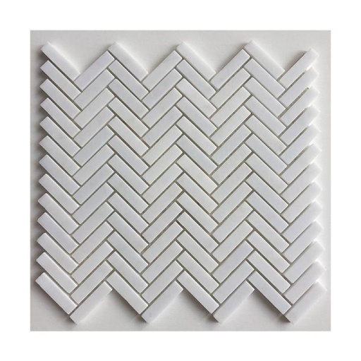 [DAISANB2B_G_82960888] Gạch mosaic xương cá 255x280mm màu trắng