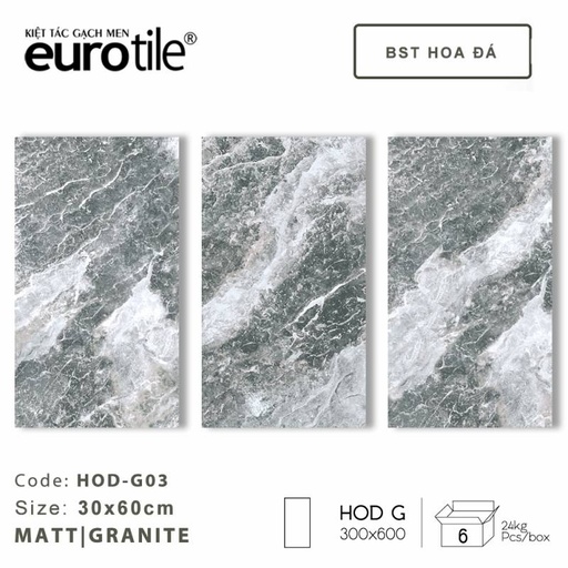 [DAISANB2B_G_57482933] Gạch ốp lát Eurotile BST Hoa Đá 300*600mm HOD-G03