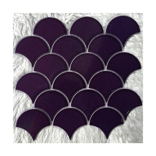 [DAISANB2B_G_11483661] Gạch mosaic gốm hình vảy cá 300x300mm màu tím