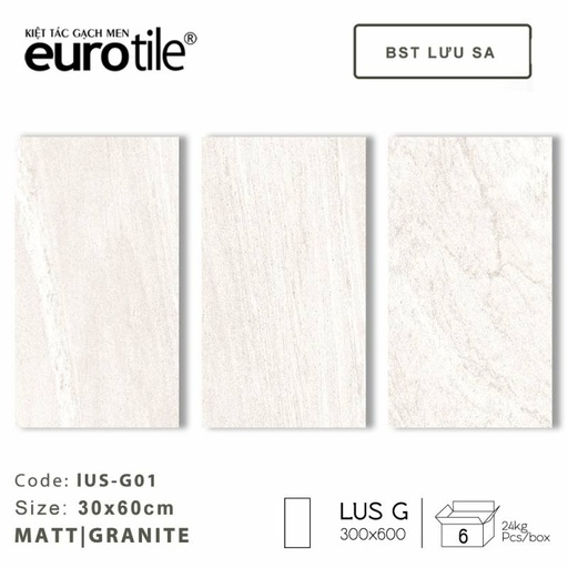 [DAISANB2B_G_23437684] Gạch ốp lát Eurotile BST Lưu Sa 300*600mm LUS-G01