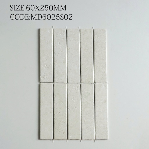 [MD6025S02] Gạch thẻ 60x250mm bề mặt vân đá nhập khẩu cao cấp MD6025S02