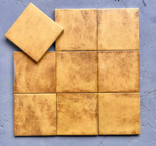 [1504M] Gạch Thẻ Men Matt Màu Vàng Lượn Mặt kt 150x150mm Mã 1504M