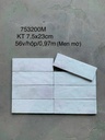 [752300M] Gạch thẻ trắng men mờ LNA752300M KT 75x230mm