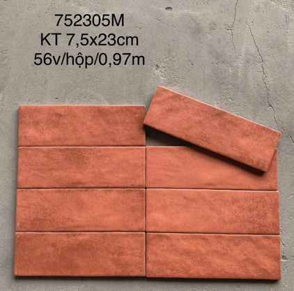 [LAN752305M] Gạch Thẻ Cao Cấp Lượn Mặt Men Matt Mã LAN752305M