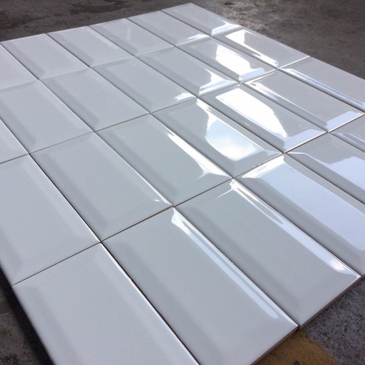 [WH0306BPV2] Gạch thẻ VN 75x150mm trắng vát cạnh L1 (75150-B)