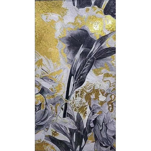 [105443155011] Tranh khảm kính mạ vàng thủ công 3D hoa của nhà sản xuất Trung Quốc