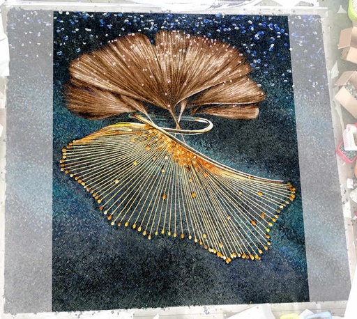 [106152017283] Tranh kính nghệ thuật hình sứa hiện đại