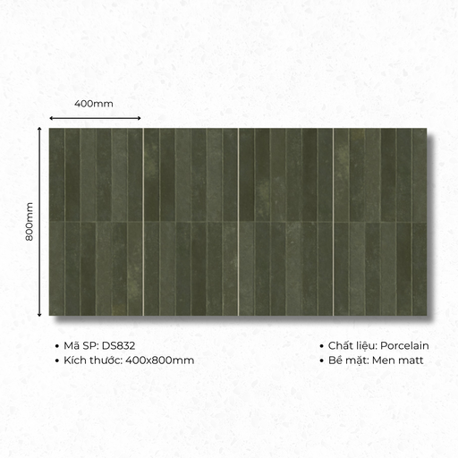 [DS832] Gạch ốp lát 400x800 mã DS832 (1thùng/ 1.92m2/ 6v/ 36,5kg)