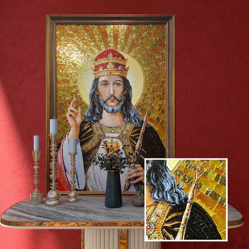 [104759785962] Tranh tường kính dát vàng cắt tay sang trọng cao cấp