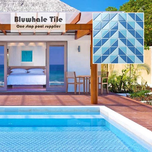 [106134096589] Gạch ốp tường tam giác men bóng màu xanh cao cấp giá xuất xưởng