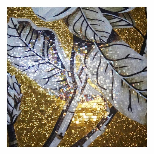 [101091183345] Tranh khảm kính thủ công dán tường hoa văn hoa