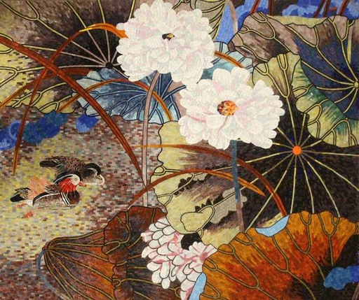 [106825969602] Gạch khảm mOSAIC tường hoa văn nhiều màu tùy chỉnh thủ công