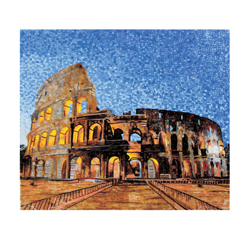 [104690037606] Tranh khảm nghệ thuật đấu trường La Mã cắt tay cho tường nhà bếp, phòng khách, phòng tắm, phòng ăn