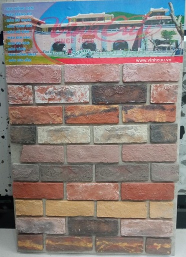 [TEST] Gạch Giả Cổ 190x60x10mm Màu Đỏ Đậm