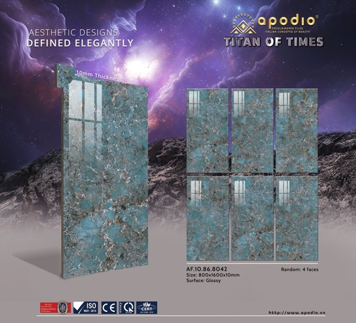 [AF.10.86.8042] Gạch ốp lát Apodio 80x160 AF.10.86.8042 (Amazonite)