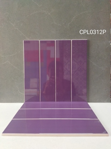 [CPL0312P] Gạch thẻ men bóng màu tím 75x300mm mã CPL0312P